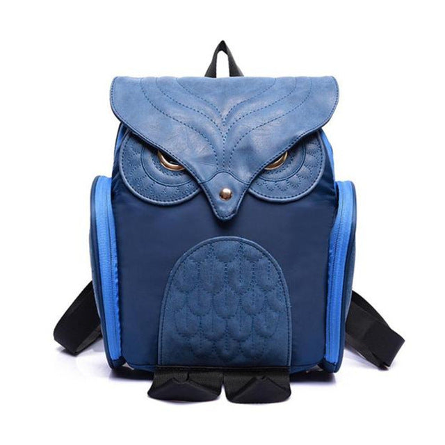 Leather Owl Shape Backpack